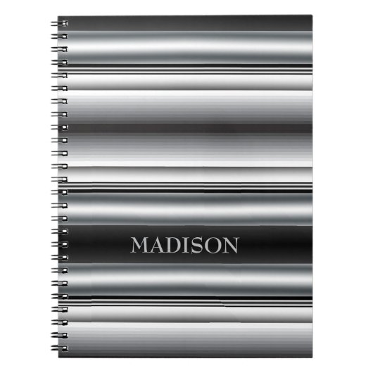 Streifen schwarz/grau notizblock (Vorderseite)