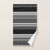 Streifen schwarz, grau, weiß badhandtuch set (Handtuch)