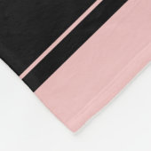Streifen Schwarz-Rosa-Individuelle Name Fleecedecke (Ecke)