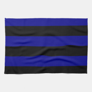 Streifen - schwarz und dunkelblau geschirrtuch