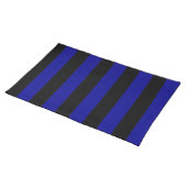Streifen - schwarz und dunkelblau tischset (Auf Tisch)