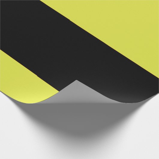 Streifen schwarz und gelb geschenkpapier (Ecke)