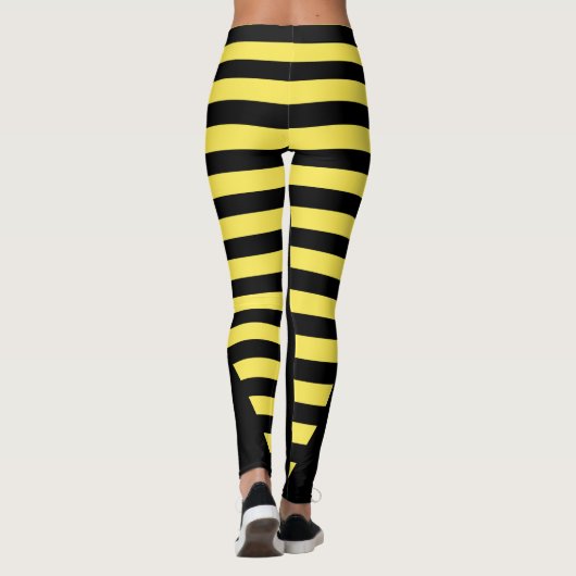 Streifen schwarz und gelb leggings (Rückseite)