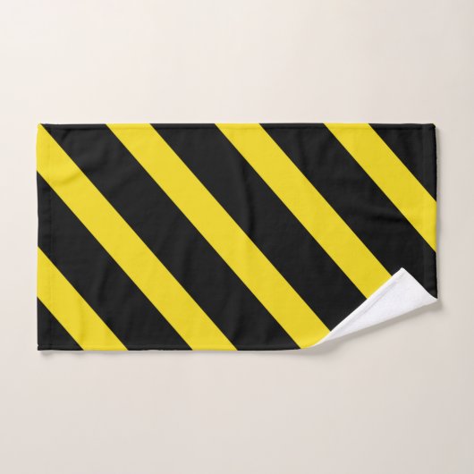 Streifen schwarz und gelb Streifen Streifen Streif Badhandtuch Set (Handtuch)