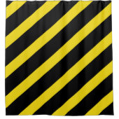 Streifen schwarz und gelb Streifen Streifen Streif Duschvorhang (Vorderseite)