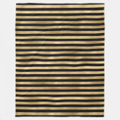Streifen, schwarz und gold, gefroren fleecedecke (Vorderseite)