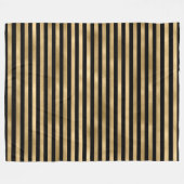Streifen, schwarz und gold, gefroren fleecedecke (Vorderseite (Horizontal))