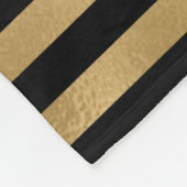 Streifen, schwarz und gold, gefroren fleecedecke (Ecke)
