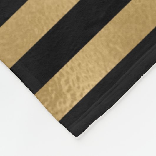 Streifen, schwarz und gold, gefroren fleecedecke (Ecke)