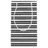 Streifen schwarz und grau kleine geschenktüte (Vorderseite)