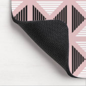 Streifen schwarz und rosa mousepad (Ecke)