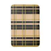 Streifen Schwarz und Rose Gold Badematte (Vorderseite Vertikal)