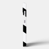 Streifen (schwarz und weiß) | Diagonal) Jede benut Case-Mate iPhone Hülle (Rückseite / Links)
