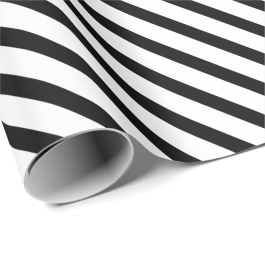 Streifen (schwarz und weiß) | Diagonal) Jede benut Geschenkpapier (Rolleneckpunkt)