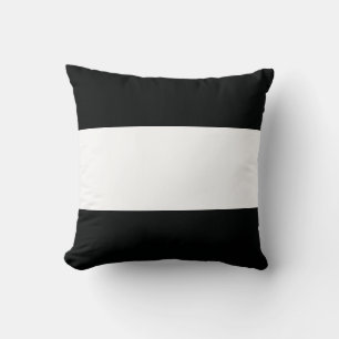 Streifen (schwarz und weiß) Horizontal) individu Kissen