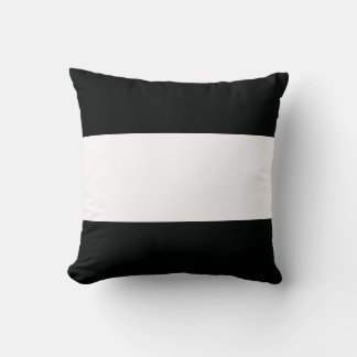 Streifen (schwarz und weiß) | Horizontal) individu Kissen