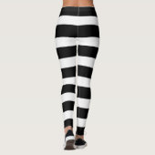Streifen schwarz und weiß leggings (Rückseite)