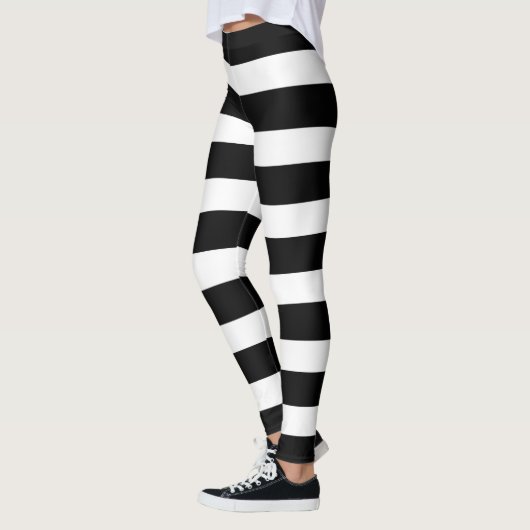 Streifen schwarz und weiß leggings (Links)