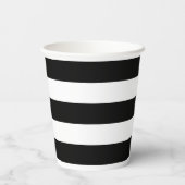 Streifen schwarz und weiß pappbecher (Rückseite)
