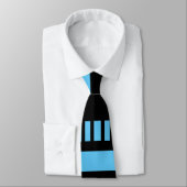 Streifen.Schwarz-weiß 01 L Blau BG Krawatte (Gebunden)