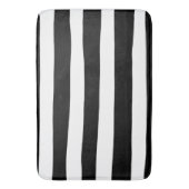 Streifen - Schwarz/Weiß Badematte (Vorderseite Vertikal)