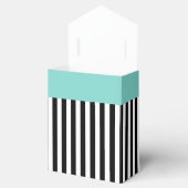 Streifen Schwarz-Weiß Band Blue Hochzeitsgeschenk Geschenkschachtel (Geöffnet)