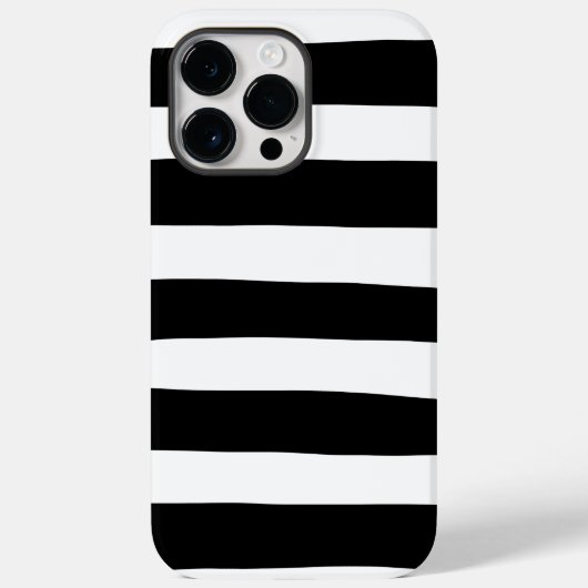 Streifen - Schwarz/Weiß Case-Mate iPhone Hülle (Rückseite)
