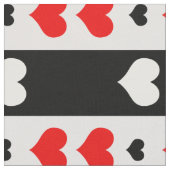 Streifen Schwarz-weiß Hearts Textil Stoff (Nahaufnahme)