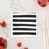Streifen - Schwarz/Weiß Serviette (Beispiel)