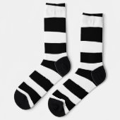 Streifen - Schwarz/Weiß Socken (Linkes Detail)