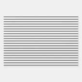 Streifen schwarz-weiß Streifen Muster chic Geschenkpapier Set (Vorderseite 2)