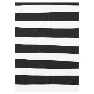 Streifen - Schwarz/Weiß Tischdecke