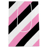 Streifen schwarz, weiß und rosa mittlere geschenktüte (Rückseite)