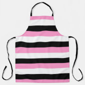 Streifen schwarz, weiß und rosa schürze (Vorderseite)