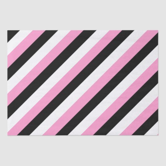 Streifen schwarz, weiß und rosa seidenpapier (Vorderseite)