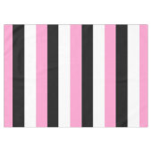 Streifen schwarz, weiß und rosa tischdecke (Vorderseite (Horizontal))