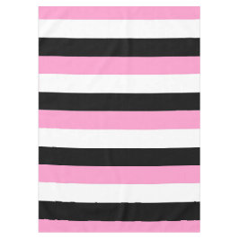 Streifen schwarz, weiß und rosa tischdecke