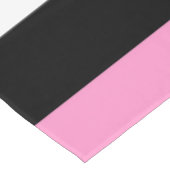 Streifen schwarz, weiß und rosa tischdecke (Schrägansicht)
