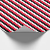 Streifen schwarz, weiß und rot geschenkpapier (Ecke)