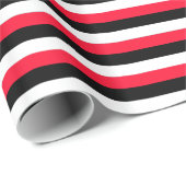 Streifen schwarz, weiß und rot geschenkpapier (Rolleneckpunkt)