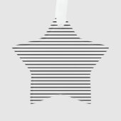 Streifen Schwarz-weiße Streifen Weihnachts Ornament (Rückseite)