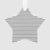 Streifen Schwarz-weiße Streifen Weihnachts Ornament (Vorderseite)