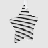 Streifen Schwarz-weiße Streifen Weihnachts Ornament (Vorderseite)