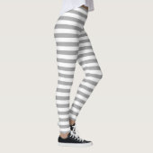 Streifen Schwarz-weißen Grau Leggings (Rechts)