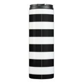 Streifen-Schwarzes auf irgendeiner Farbe irgendein Thermosbecher (Rückseite)