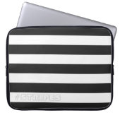 STREIFEN Schwarzes auf irgendeiner Farbe Laptopschutzhülle (Vorderseite)