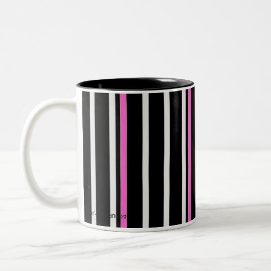 Streifen - Schwarzes/Rosa - Tasse (Links)