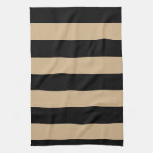 Streifen - Schwarzes und TAN Küchentuch (Vertikal)