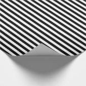 Streifen - Schwarzweiss Geschenkpapier (Ecke)