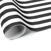 Streifen - Schwarzweiss Geschenkpapier (Rolleneckpunkt)
